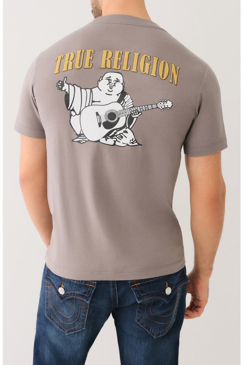 Horseshoe Buddha Graphic T-Shirt, Alternate, color, CHARCOAL