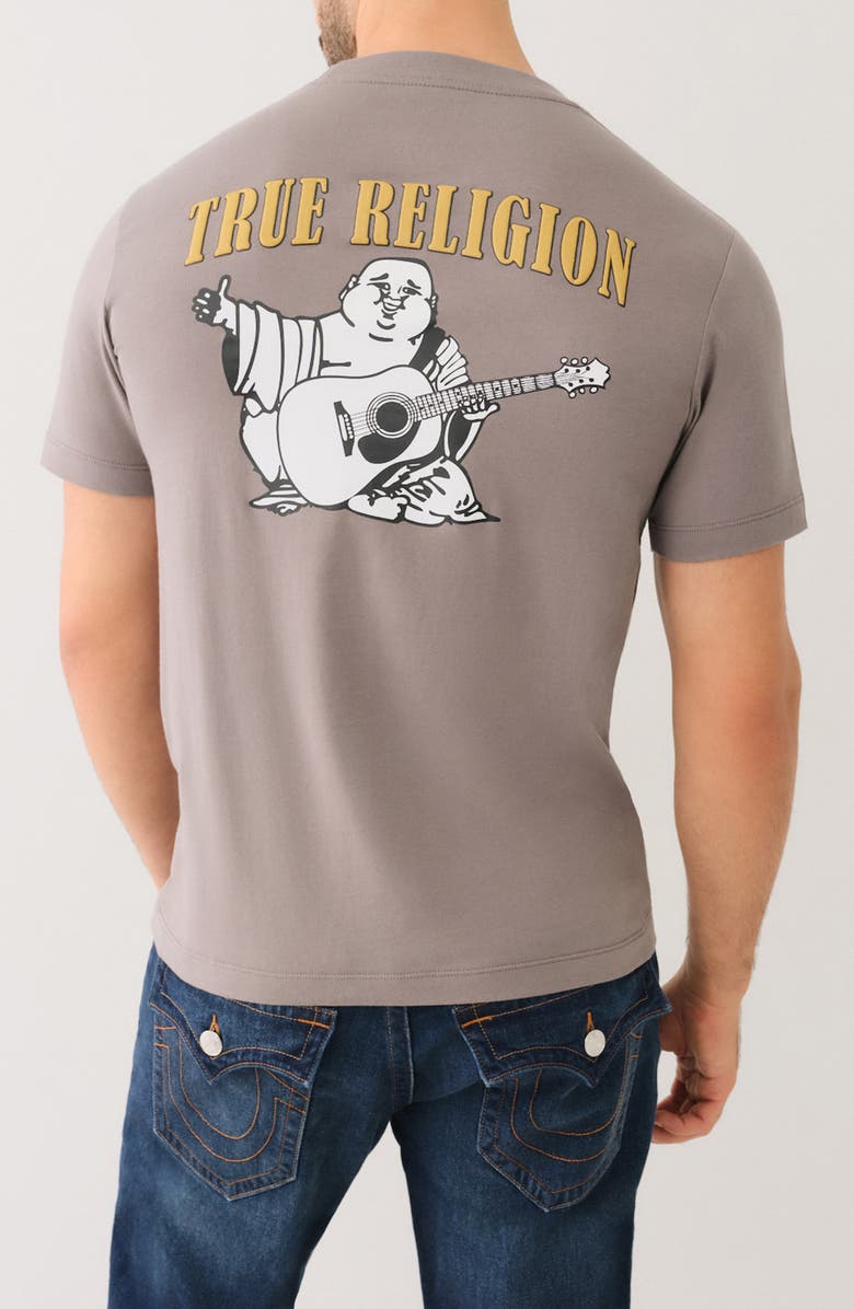 True Religion Horseshoe Buddha Graphic T-Shirt, Alternate, color, Charcoal