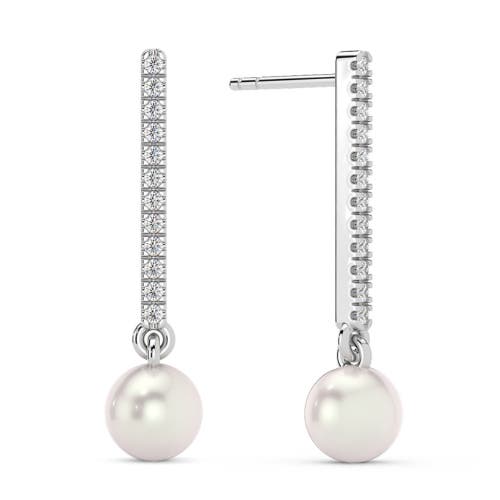 Bliss Diamond 14k Gold Tennis Earrings Lab Grown In 14k Yellow Gold