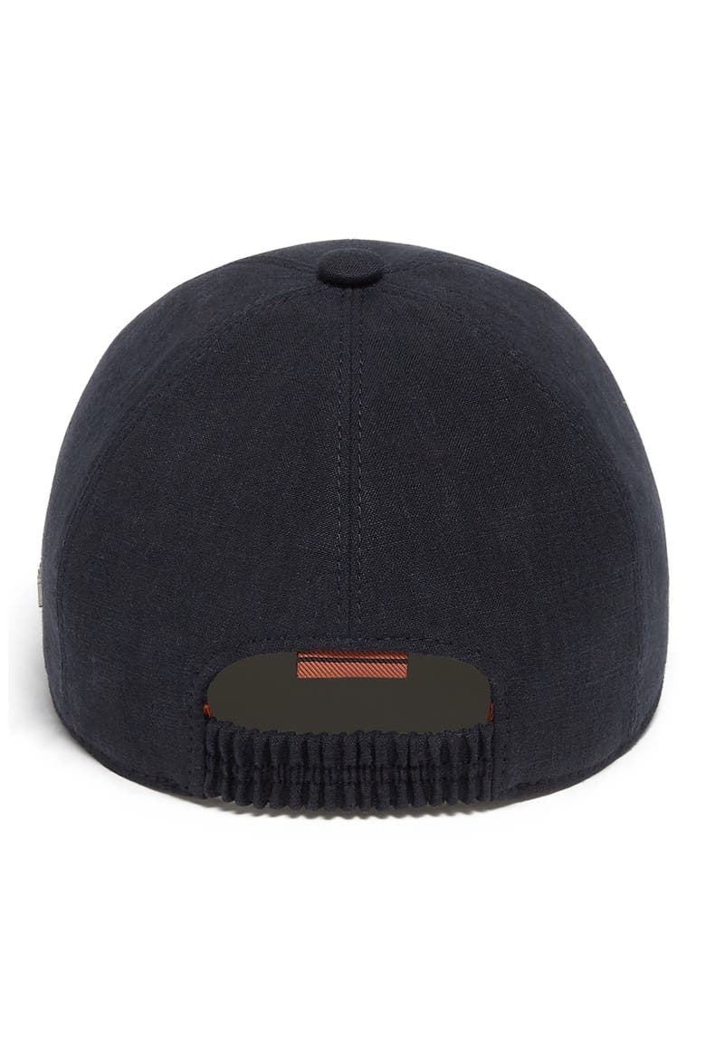 Linen Baseball Cap, Alternate, color, NAVY