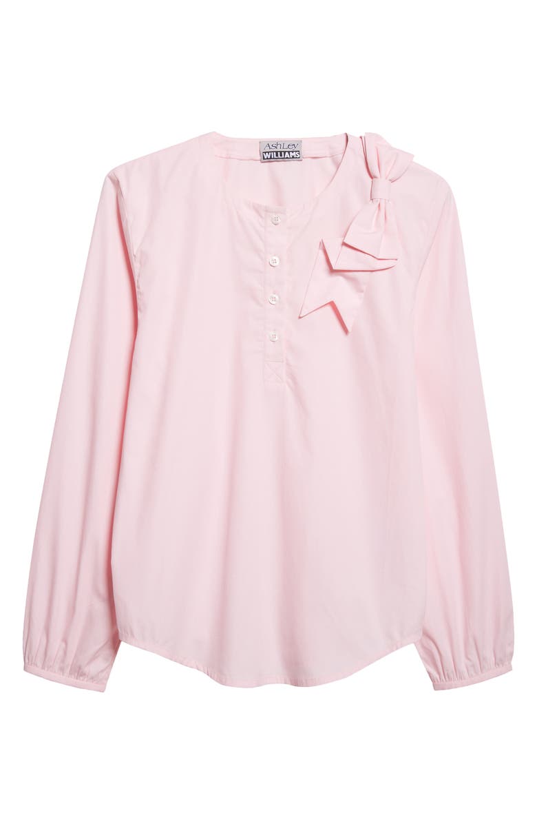 Ashley Williams Bow Detail Poplin Shirt, Alternate, color, Pink