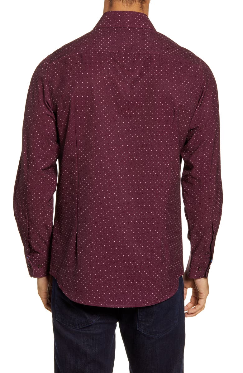 MOVE Performance Apparel Dot Button-Up Shirt, Alternate, color, 