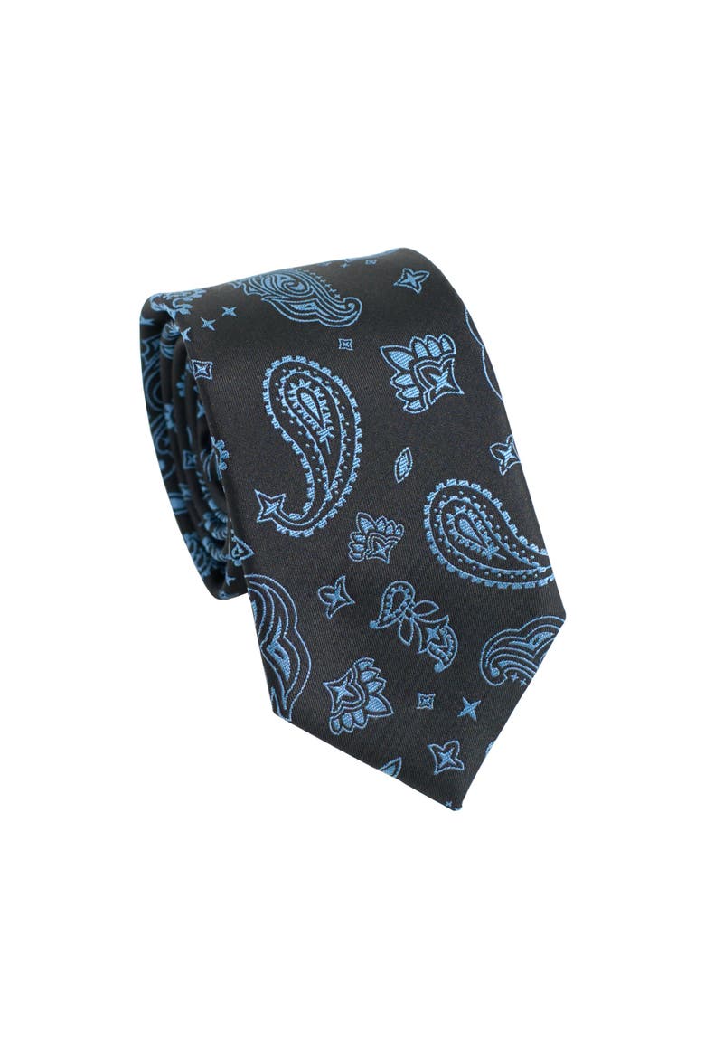 "Paisley" Silk Jacquard Tie, Main, color, Midnight Blue