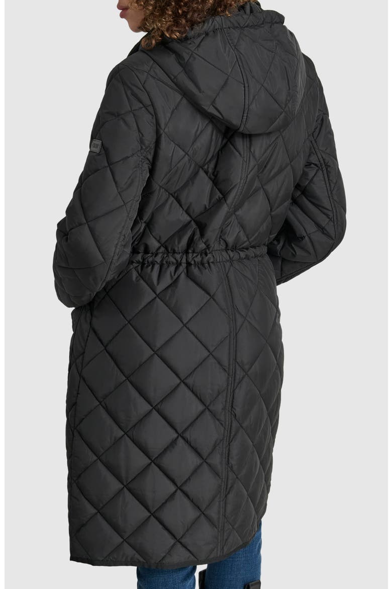 Diamond Quilted Coat, Alternate, color, BLACK