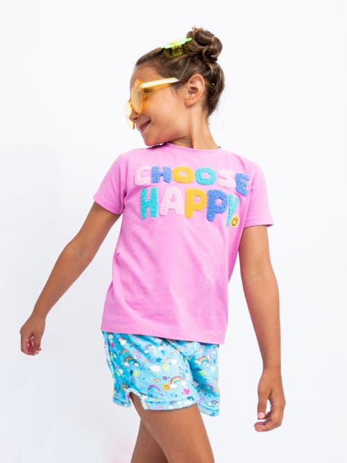 Preppy Goose Choose Happy Short Sleeve T-shirt In Pink