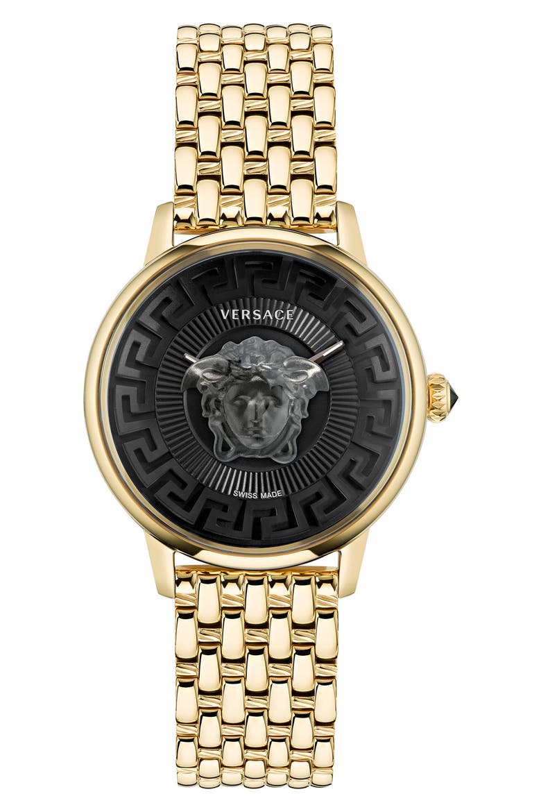 Medusa Alchemy Bracelet Watch, 38mm, Main, color, GOLD