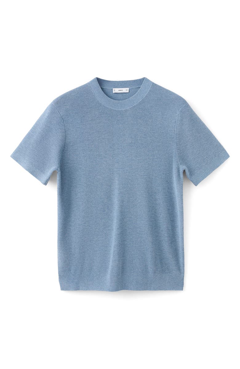 MANGO Knit T-Shirt, Alternate, color, China Blue