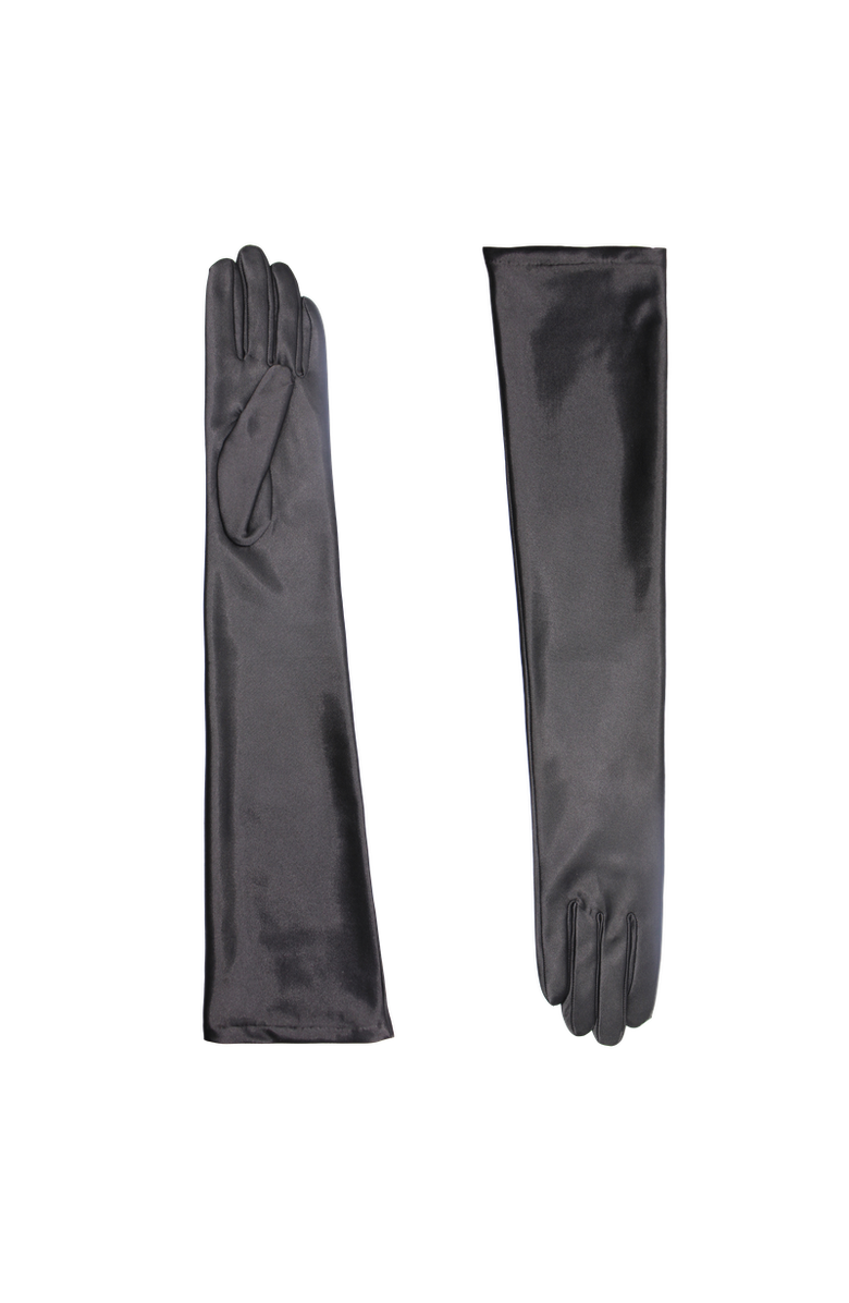 Agnelle Glamour Full Arm Satin Glove, Main, color, Noir