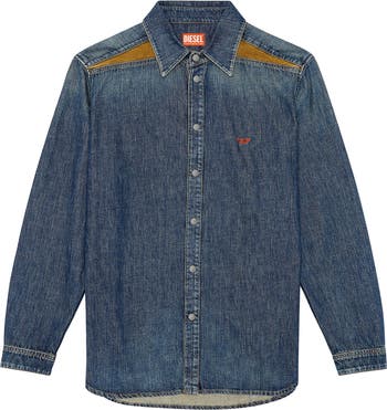 DIESEL® D-Simply Denim Snap-Up Shirt | Nordstrom