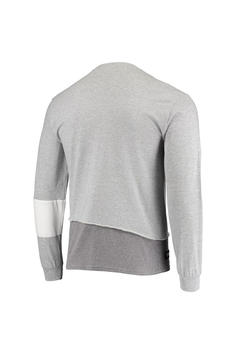 Men's Refried Apparel Heather Gray Chicago Bears Sustainable Angle Long Sleeve T-Shirt, Alternate, color, Heather Gray