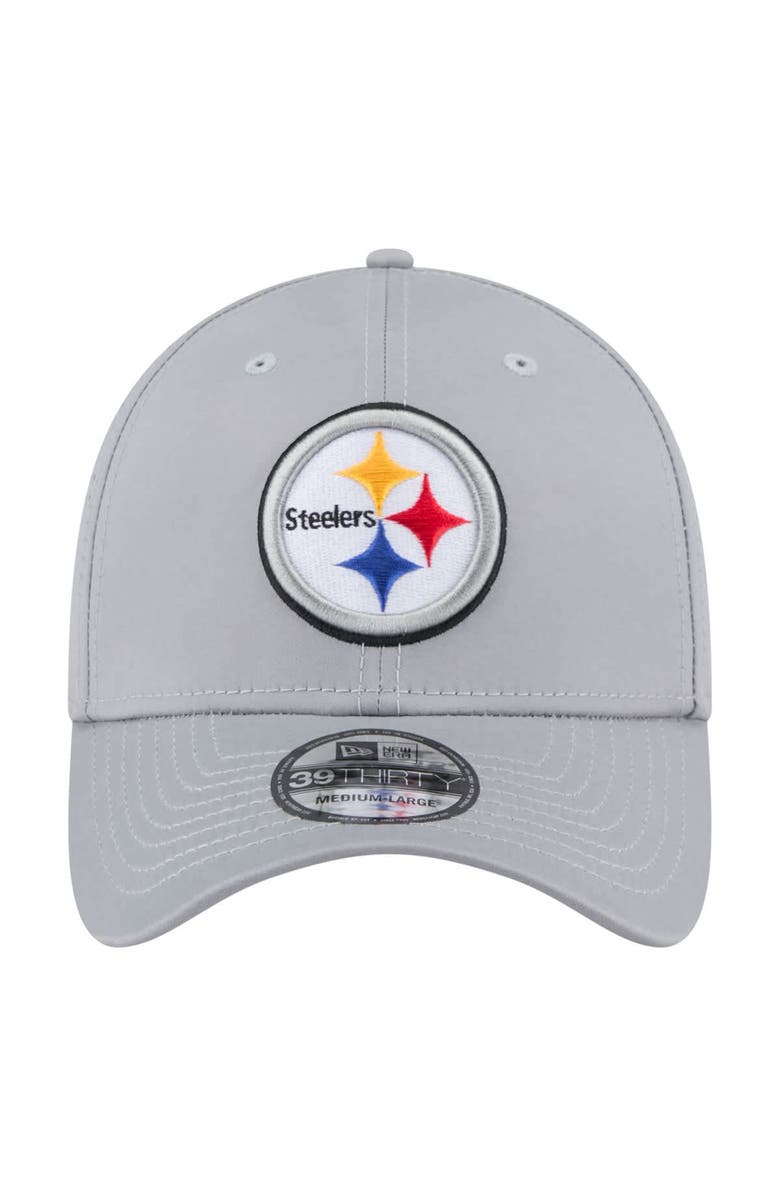 New Era Men's New Era  Gray Pittsburgh Steelers Perforated 39THIRTY Flex Hat, Alternate, color, Gray