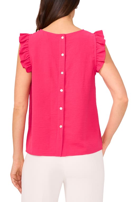 Halogen ® Textured Ruffle Button Top In Pink Peacock