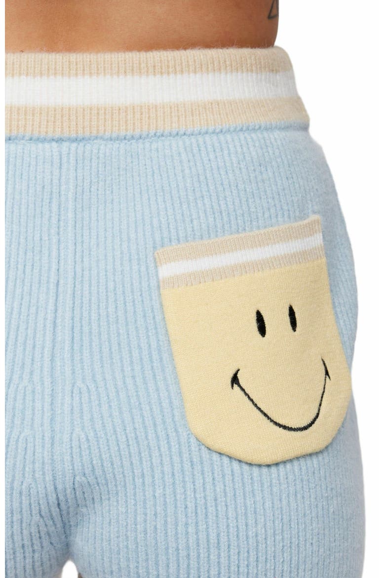 Smiley Wimbeldon Knit Shorts, Alternate, color, BABY BLUE