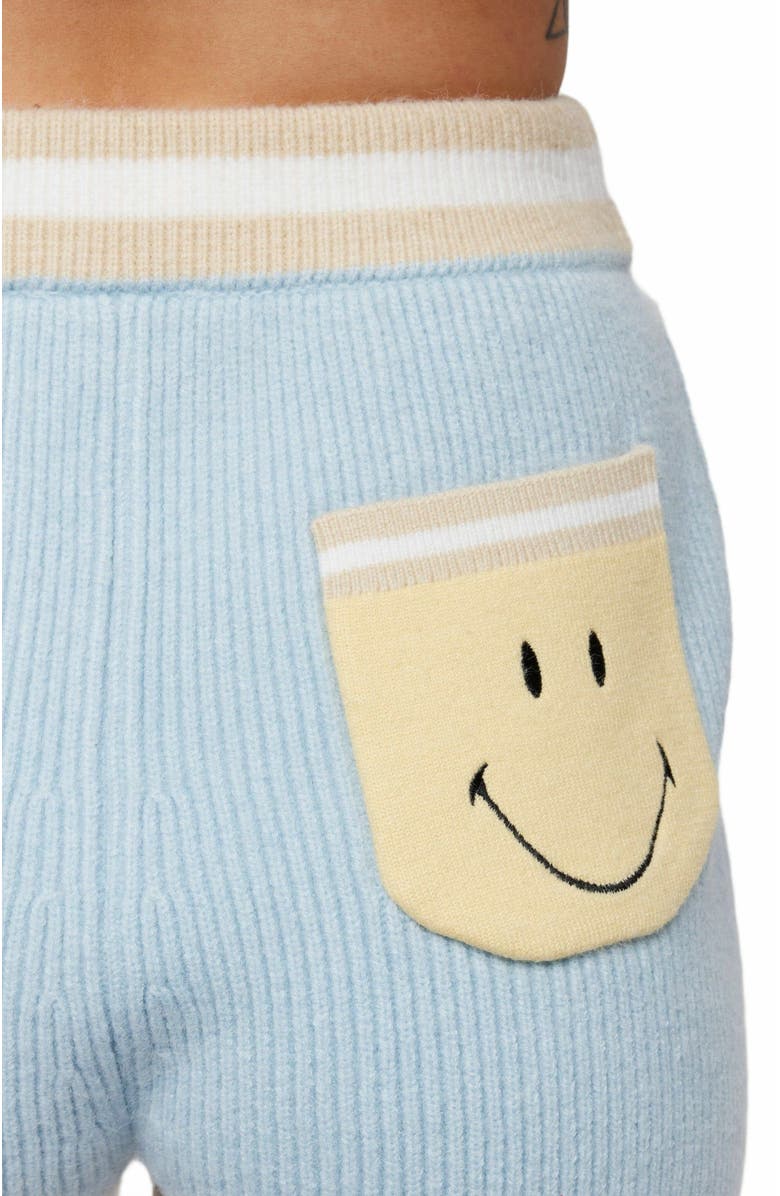 Samii Ryan | Smiley� Wimbeldon Knit Shorts , Blue , Small , 2, Alternate, color, Baby Blue