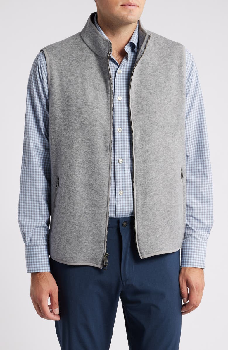 Peter Millar Crown Flex Fleece Wool Vest, Main, color,