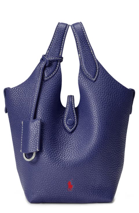 Shiny Drum Leather Tote