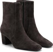 MANGO Suede Block Heel Ankle Boot