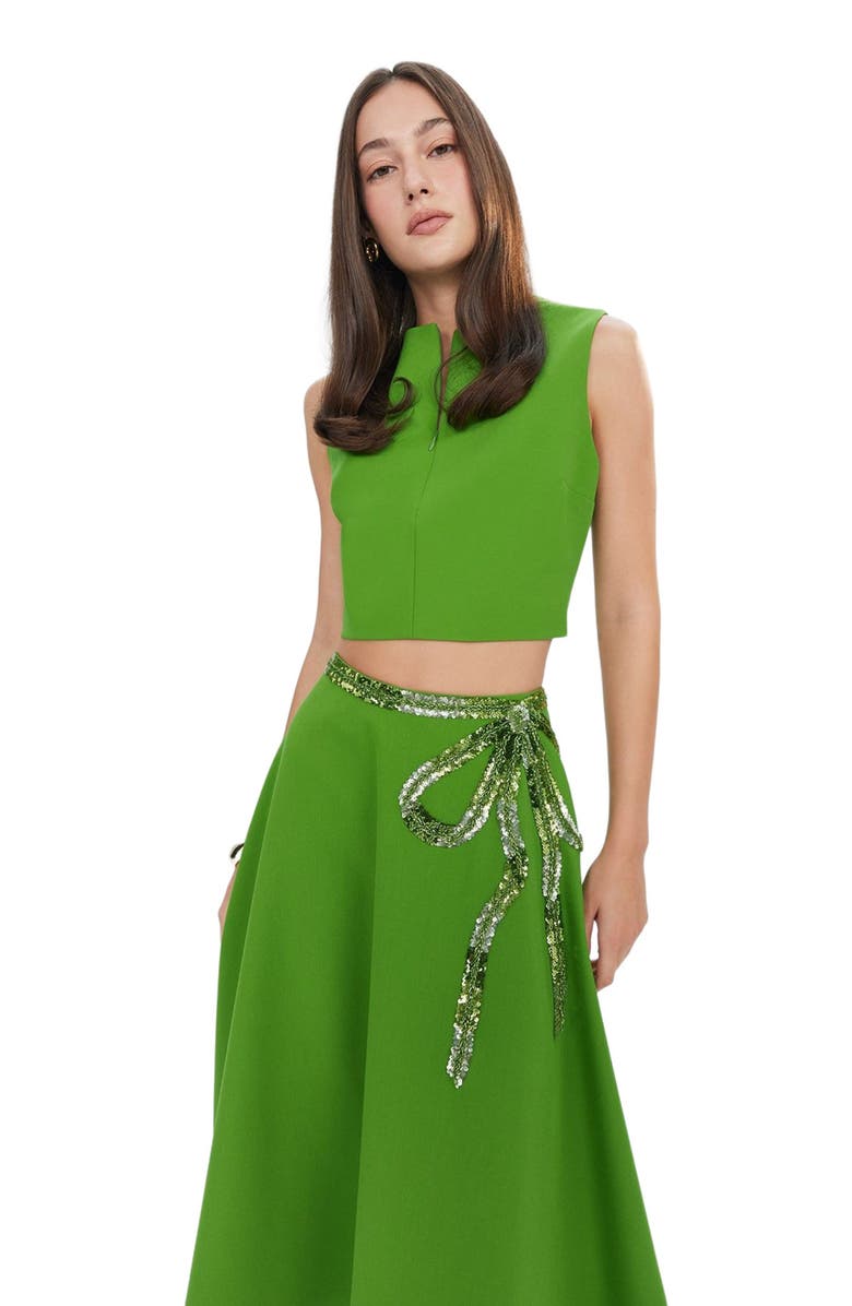 THEO The Label Harmonia Embroidered A Line Skirt, Alternate, color, 