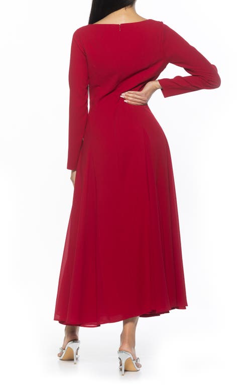 ALEXIA ADMOR ALEXIA ADMOR ELODIE FLORAL LONG SLEEVE MAXI DRESS