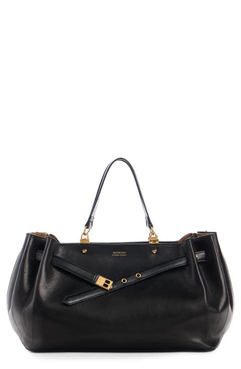 Fan Leather Handbag