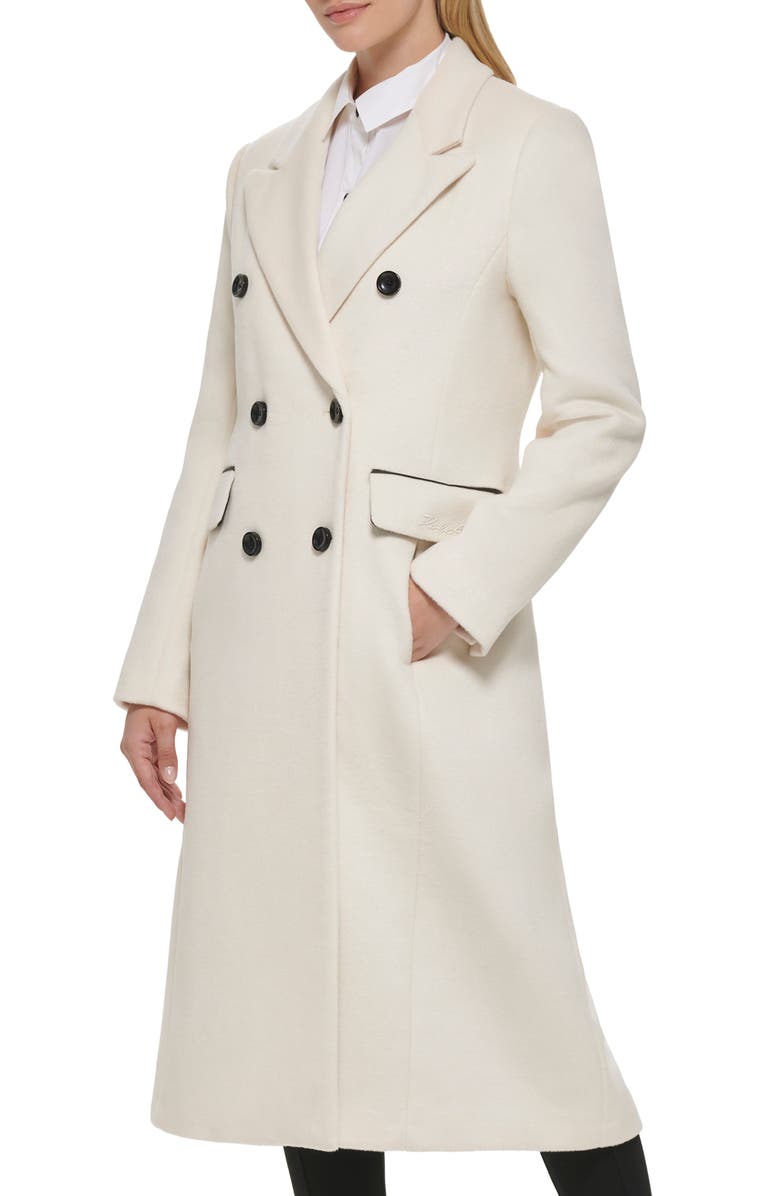 Wool Blend Double Breasted Coat