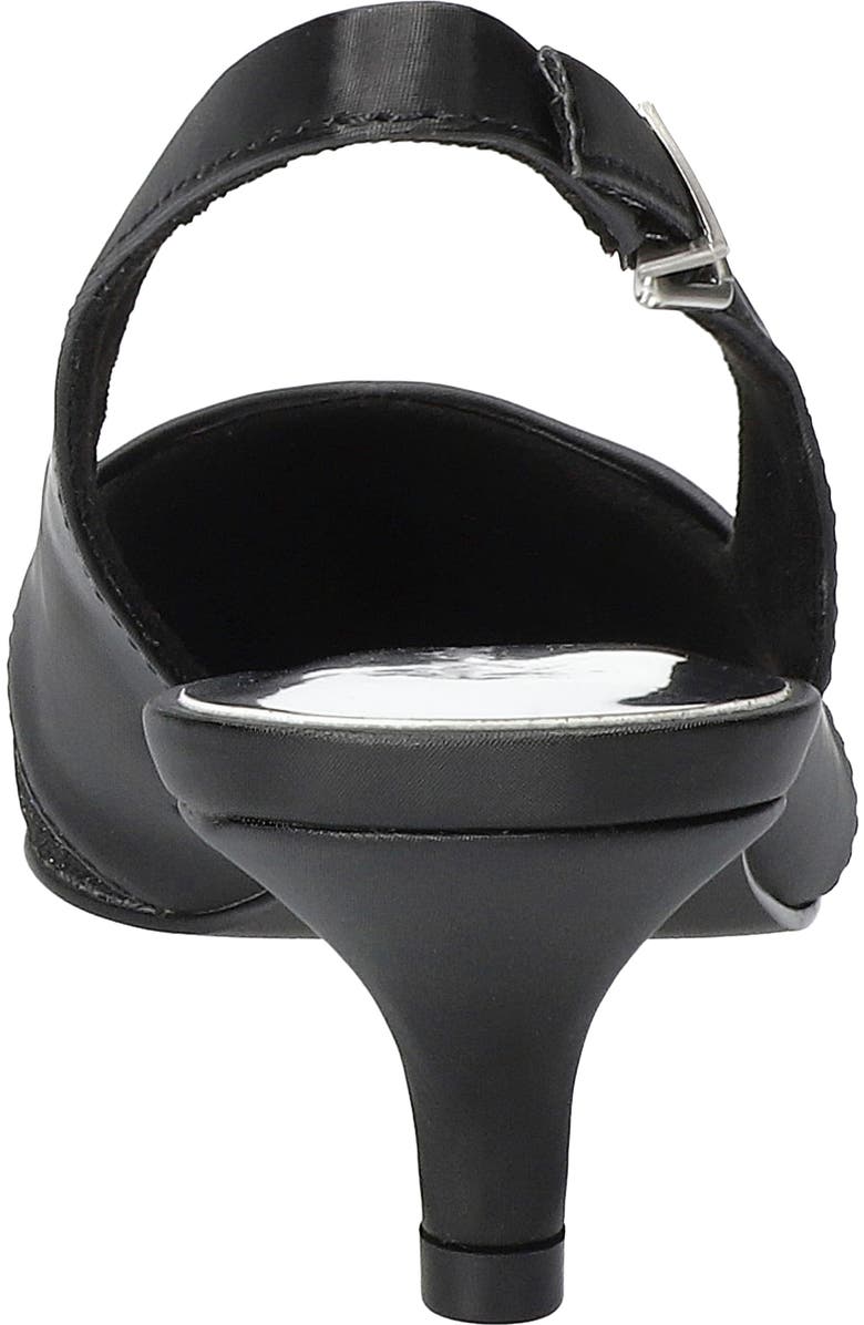 EASY STREET Vivid Kitten Heel Slingback Pump, Alternate, color, Black Satin-Glitter