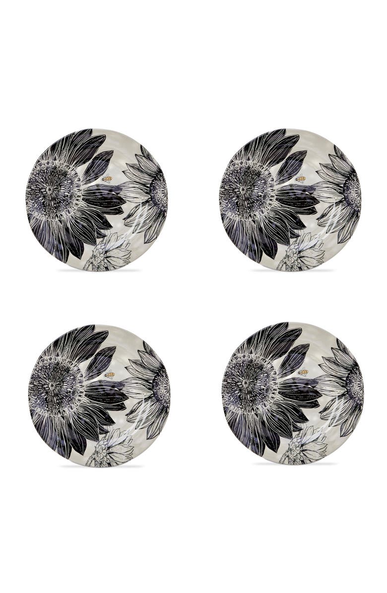 tag Let It Bee Melamine Dinner Plates, Alternate, color, Multicolored