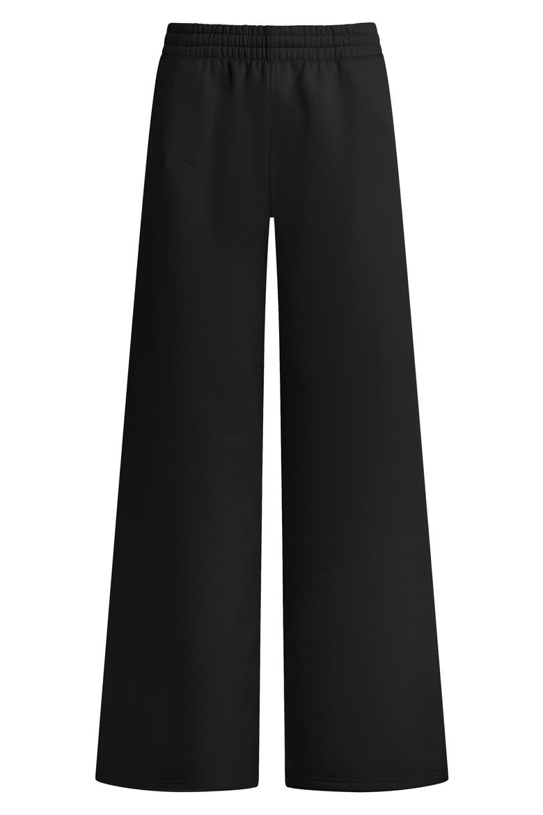 The Collegiate Flare Sweatpants, Alternate, color, BLACK