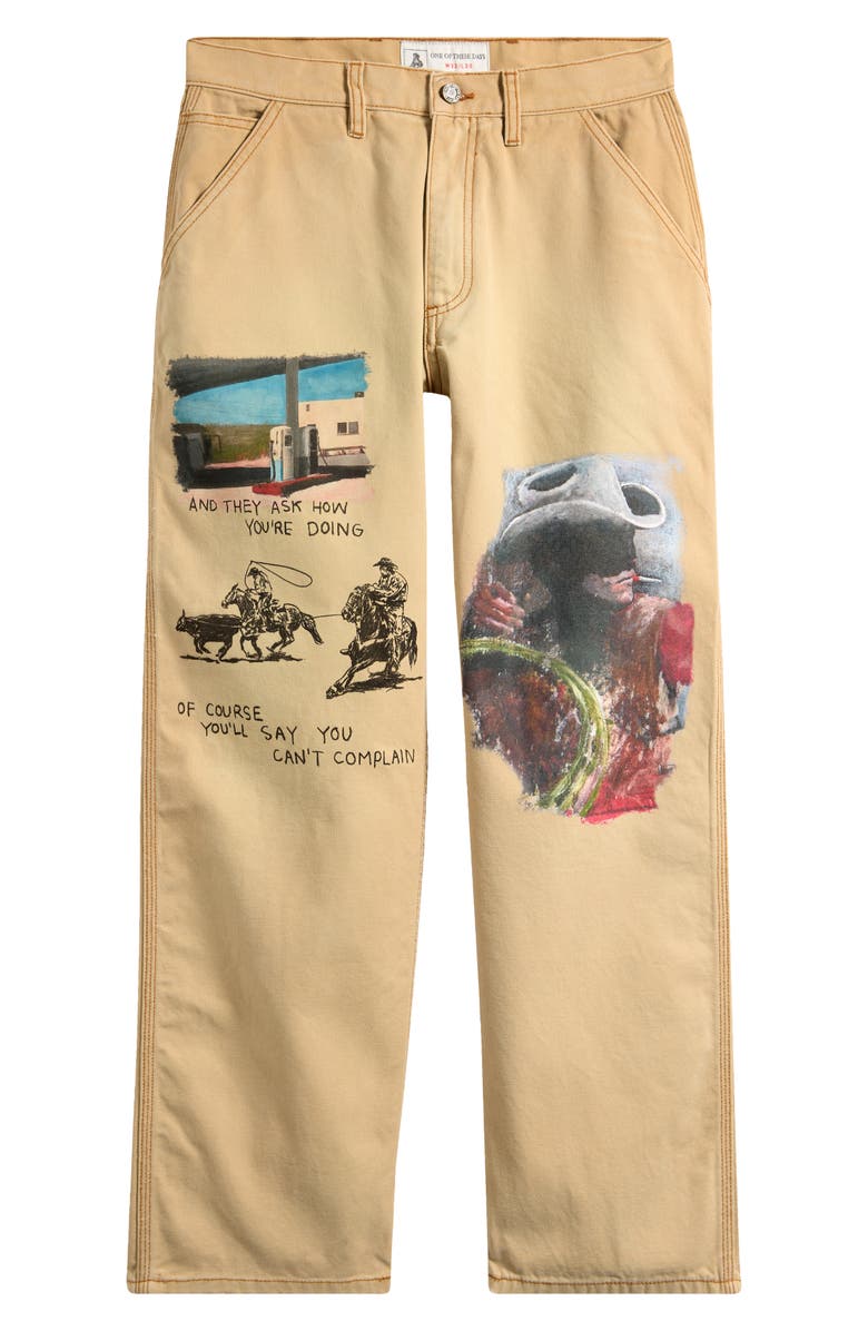 ONE OF THESE DAYS Just Like It Began Painter's Pants, Alternate, color, 