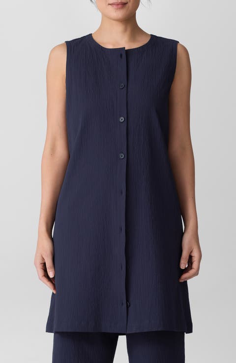Longline Stretch Organic Cotton Vest