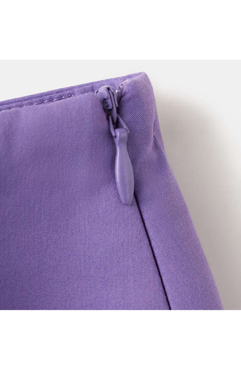 MANGO Featuring Hailey Bieber Ruffle Detail Cotton Blend Miniskirt, Alternate, color,