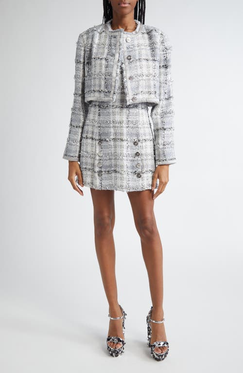 Dolce & Gabbana Dolce&gabbana Raschel Check Shimmer Tweed Minidress In Quadri-check-tartan