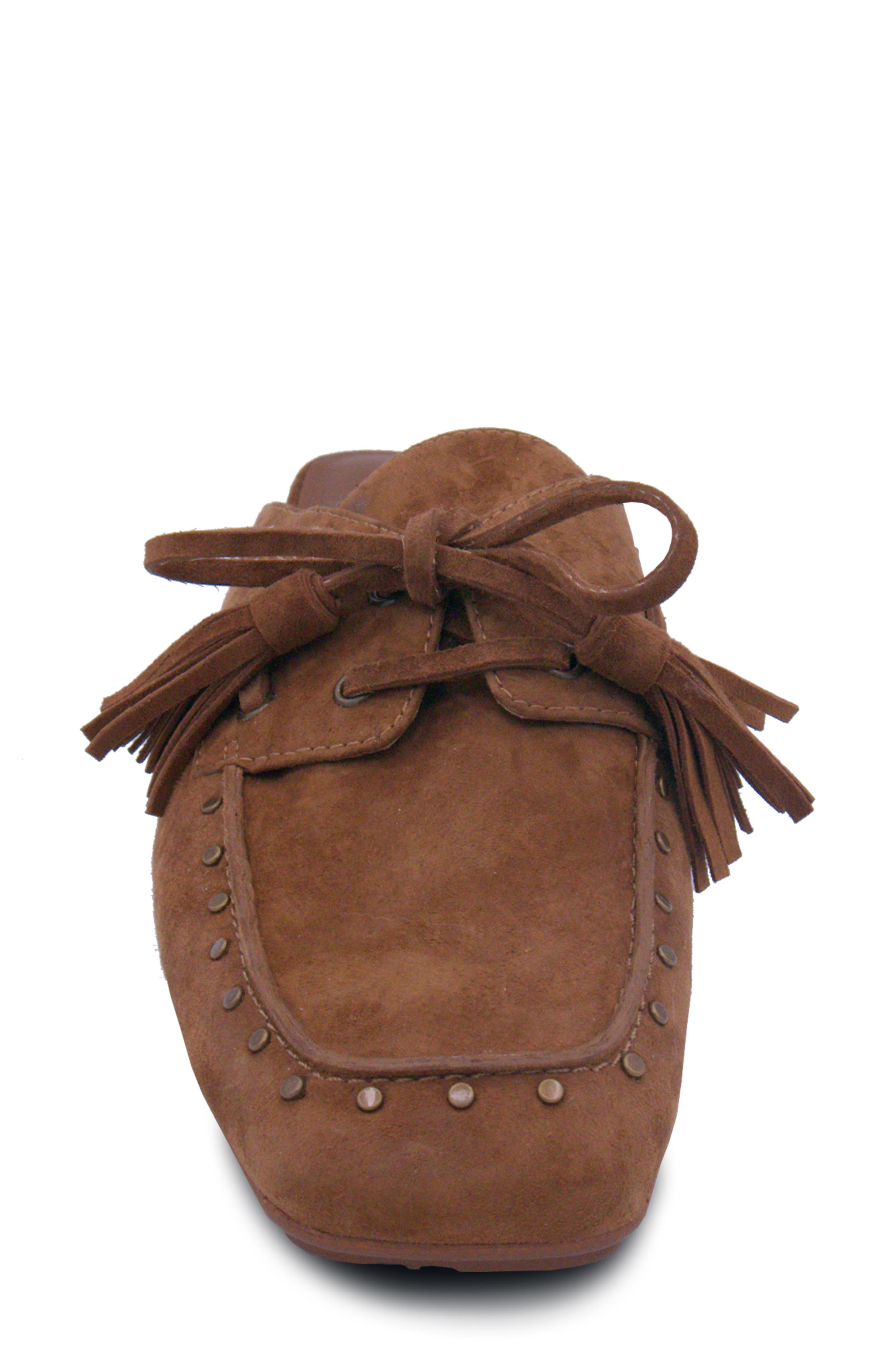 Ash Bavaria Studded Lace-Up Mule, Alternate, color, Chestnut