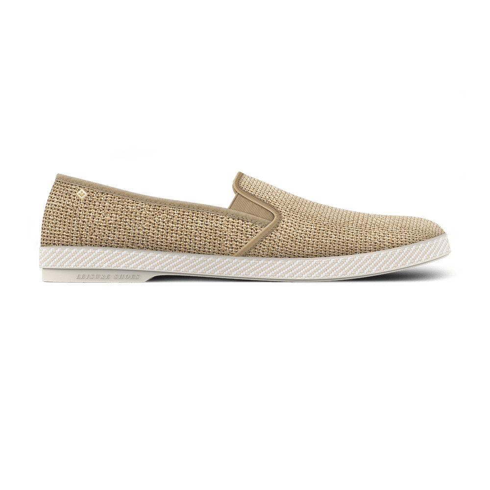 Rivieras Raffia Slip-On Loafer, Main, color, Beige