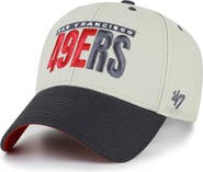 '47 Men's '47 Gray/Black San Francisco 49ers Half Block Text MVP Adjustable Hat
