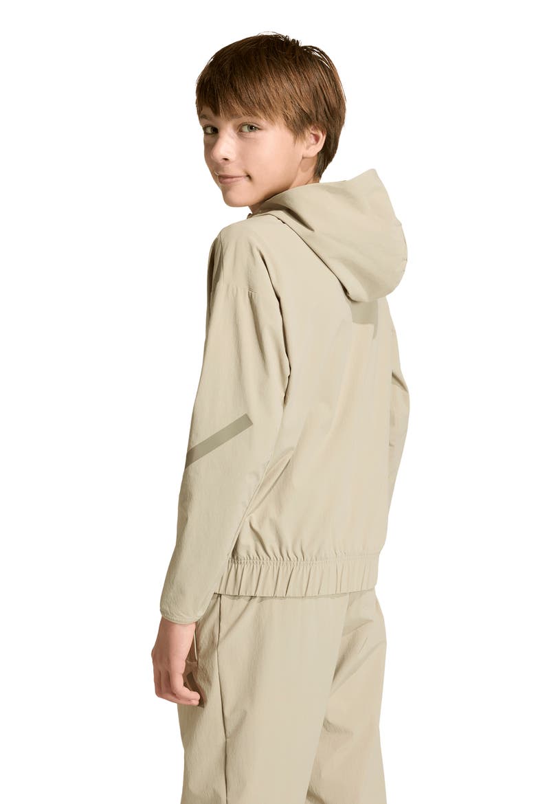 Kids' Z-N-E Woven Travel Hooded Jacket, Alternate, color, WONDER CARGO/ CLAY