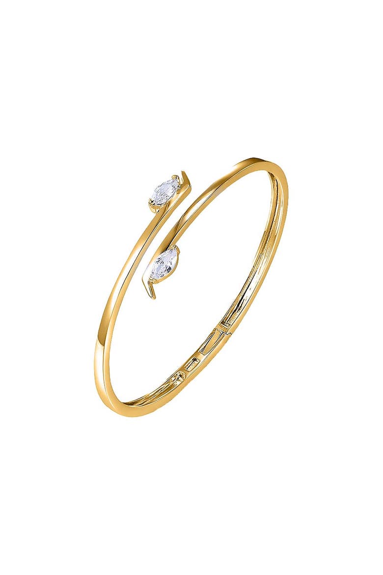 CZ Marquise Crossover Bangle Bracelet, Main, color, Gold