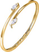 BY ADINA EDEN CZ Marquise Crossover Bangle Bracelet