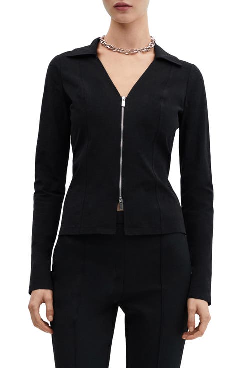 Trim Zip-Up Jacket