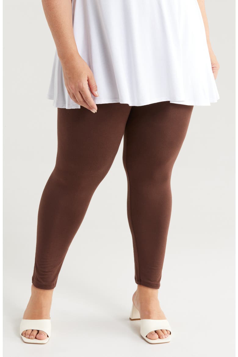Comfortable Ankle Leggings, Main, color, BROWN