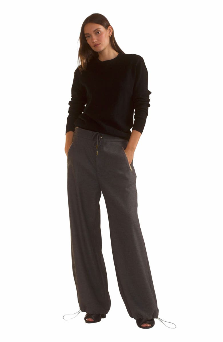 Cynthia Rowley Elea Wool Cashmere Sweater, Main, color, Black