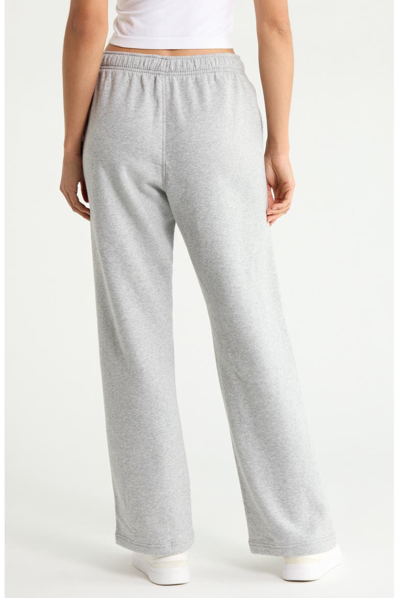 Luxe Fleece Straight Leg Sweat Pants, Alternate, color, HEATHER GRAY