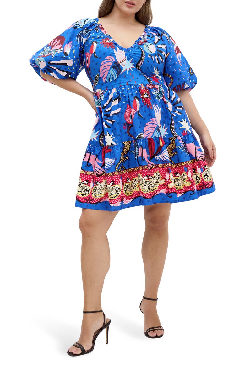 Simono Fit & Flare Minidress, Main, color, CALISTA