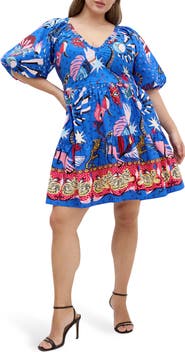 City Chic Simono Fit & Flare Minidress