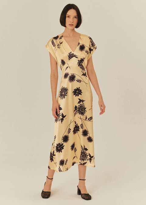 Floral Embroidered Viscose Dress