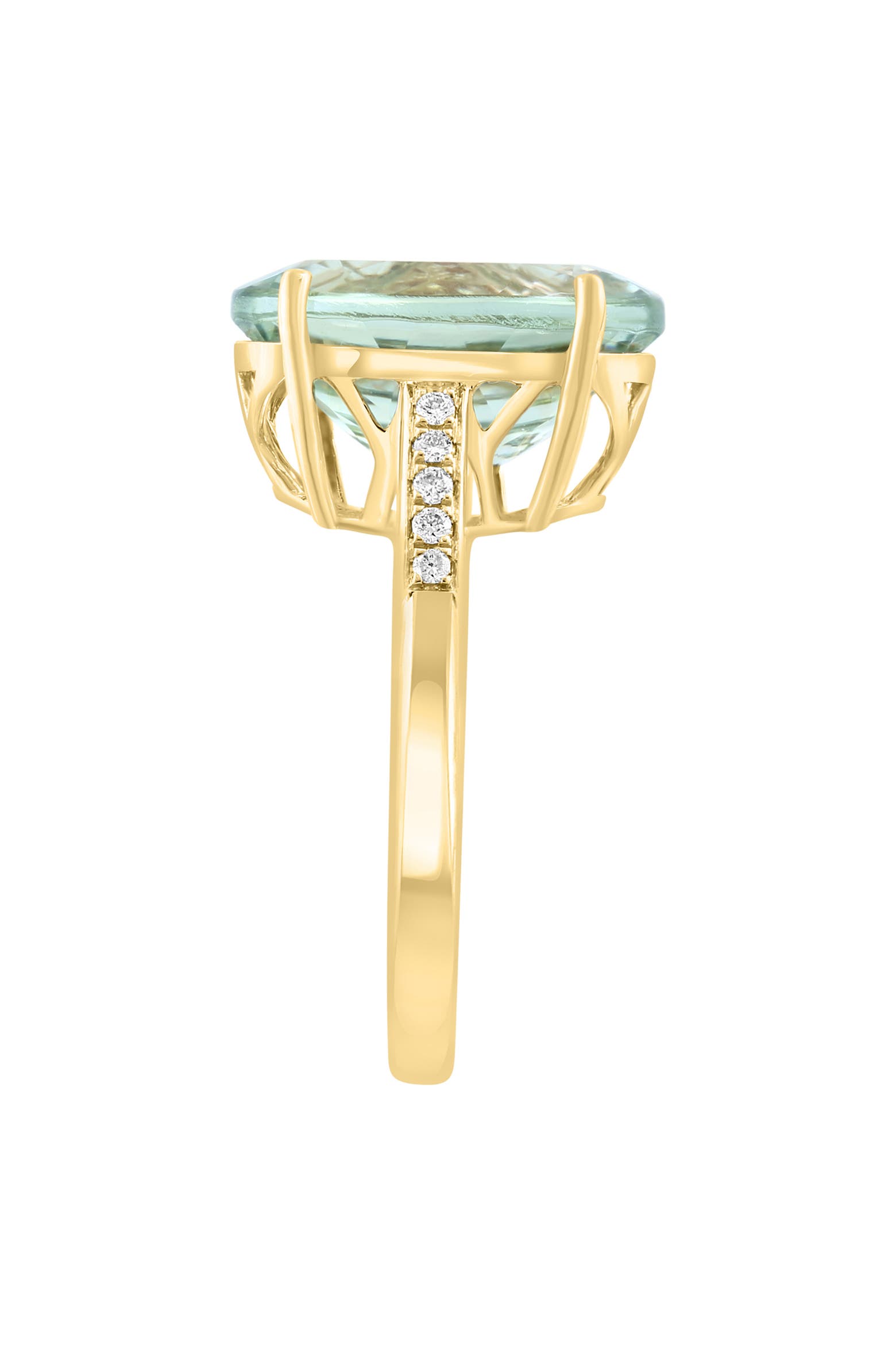799 Color Code 14K Yellow Gold Green Quartz & Diamond Ring (Women) | Nordstromrack