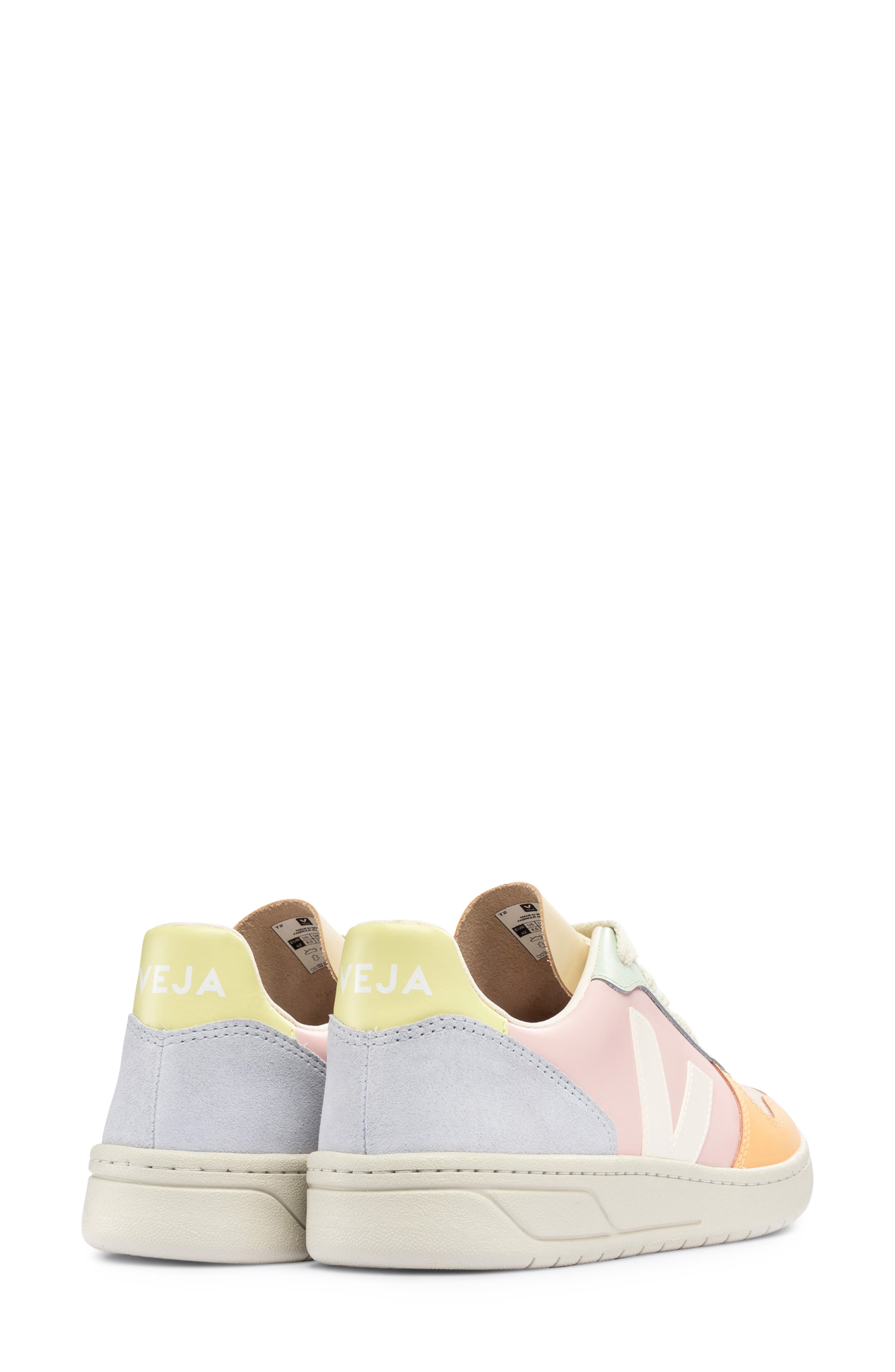 Veja V-10 Leather Sneaker, Alternate, color, Petale White Multico