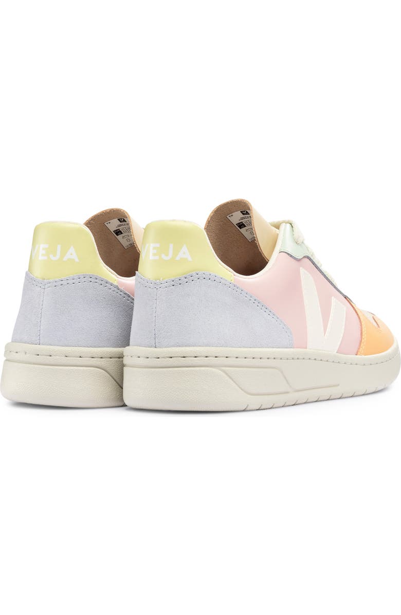 Veja V-10 Leather Sneaker, Alternate, color, Petale White Multico