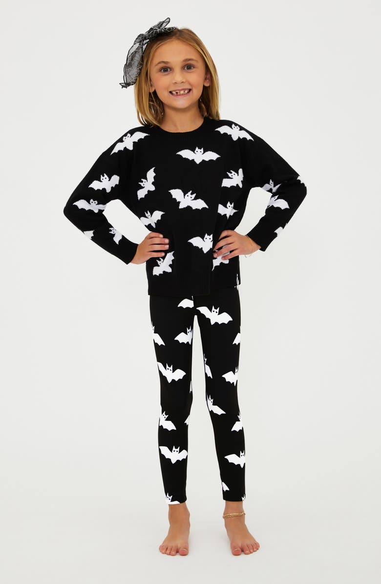 Beach Riot Kids' Little Peppa Leggings, Alternate, color, Bats