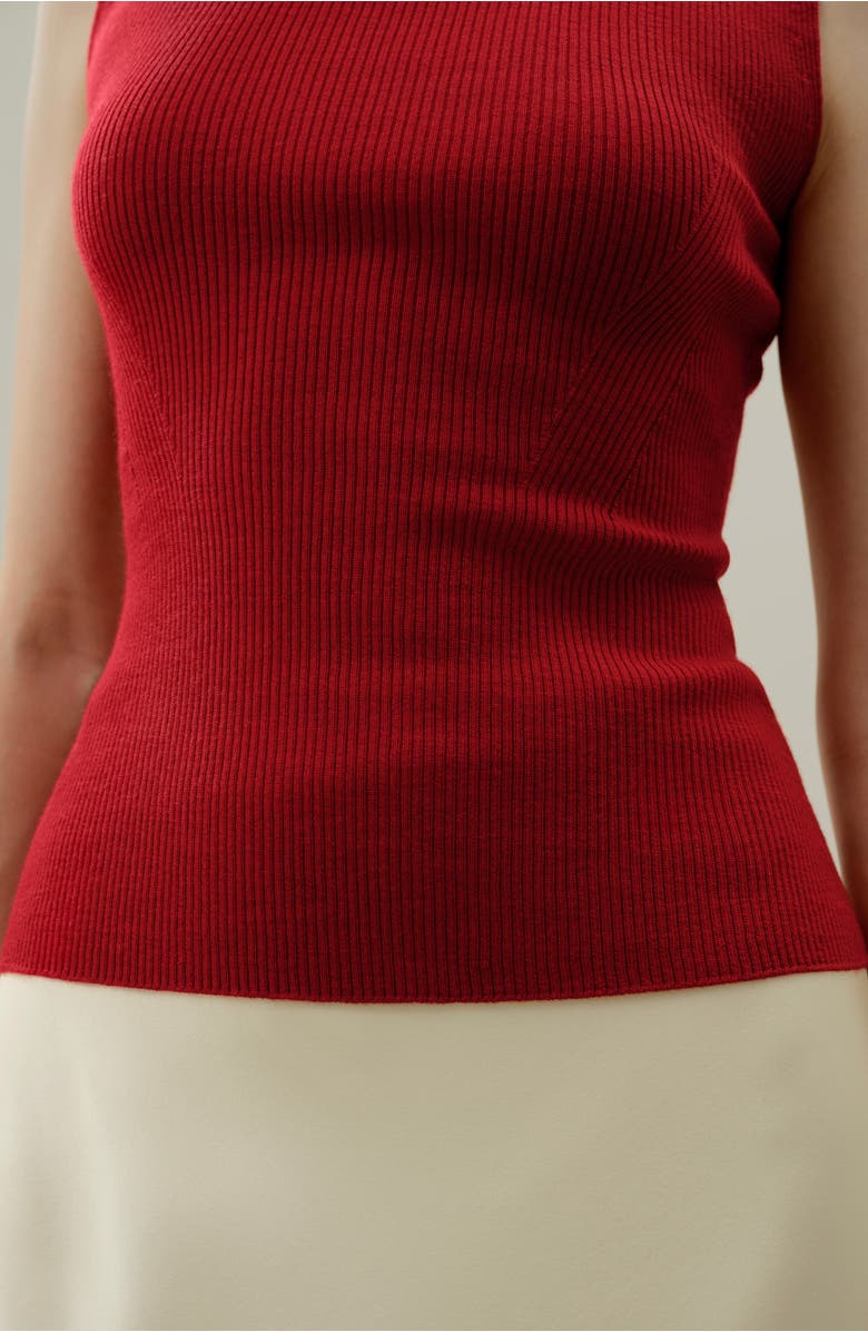 Lilysilk Women's Seamless Knit Washable-Wool Vest, Alternate, color, Red